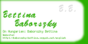 bettina baborszky business card